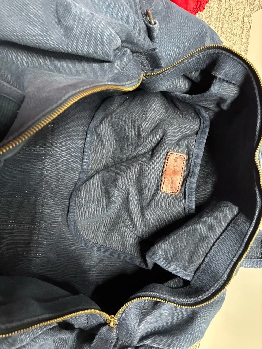 Vintage Polo Ralph Lauren Naval Tailors Navy Blue Canvas Duffle Bag RARE
